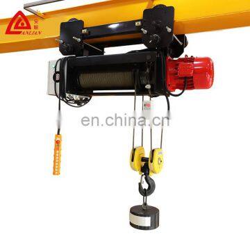 Rain proof professional electric wire rope hoist with trolley