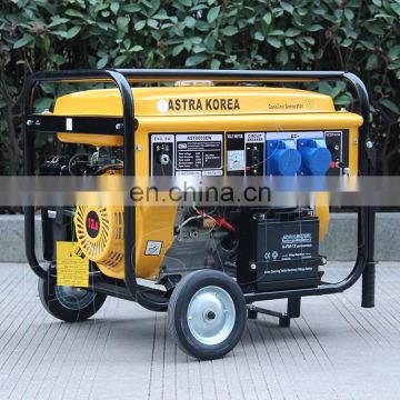 BS7500H(H) BISON China Taizhou Home Power Standby  Cooper wire electric 110v 6.KWGasoline generator with wheels and handle