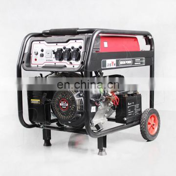 3500 4000watt 7hp 100% Copper Wire Electric Start Portable Generator With Wheel Kit Gasoline Powered