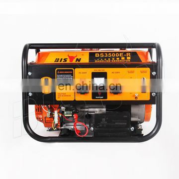 BS3500 BISON China Taizhou Home Use Standby Cooper Wire Key Start 3kw Generator
