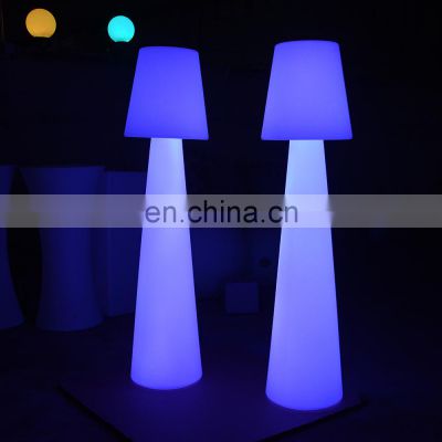 decorative floor lamp stand /colors changing battery lampade a led  plastic illuminated floor lamps outdoor with remote