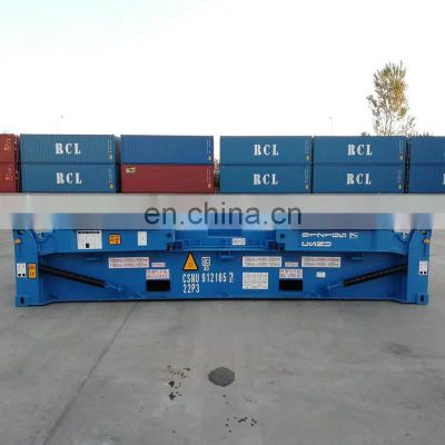 China Flat Rack Container Manufacture Supplier  40' flat rack container 45p3 collapsible fixed flat rack container