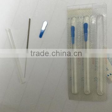 Acupuncture needle,stainless steel wire spring handle with guide tube
