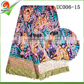 Veritable Wax Block Ankara fabric with cord lace high quality hollandaise wax fabric
