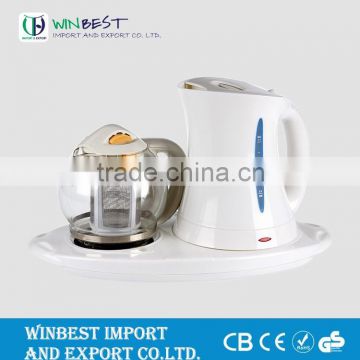 2015 Plastic Electric Kettle Tray Set with Tea Pot