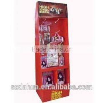 The simple promote floor shelves cardboard display by color printing