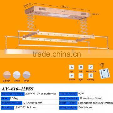 Automatic ceiling-mounted clothes hanger,High quality automatic clothes drying rack,Aiyi automatic clothes rack