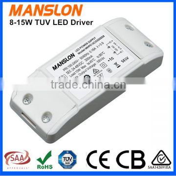TUV approval constant current 300mA 500mA 700mA power LED driver 8W-15W LED power supply switching
