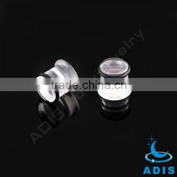 Single flare o-ring clear wholesale custom ear plugs acrylic