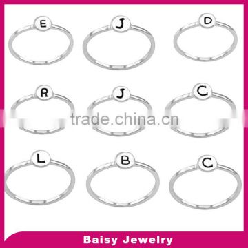 Fashionable Jewellery Wholesale 316l stainless steel letter r finger rings