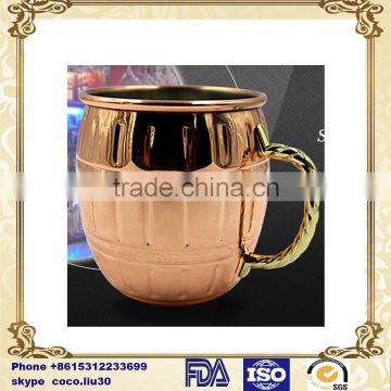 Moscow Handmade Hammered Mule Mug Copper of 100% Pure Copper Mule MugV16032304