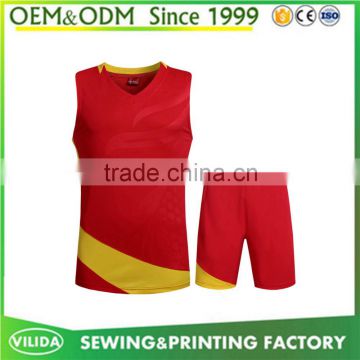 Wholesale sublimated breathable summer sportswear mens basketball jersey