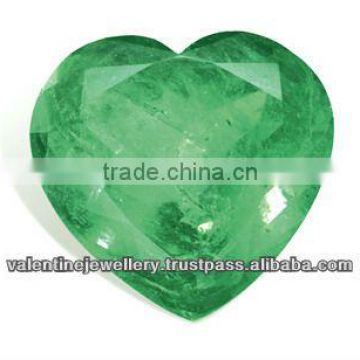 Green Emerald Heart Shape Cut.., First precious heart-shaped sakota mines emerald