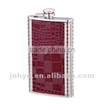 long shaped stainless steel wine hip flask