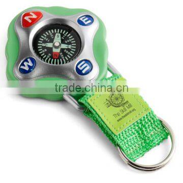 Promotional Green Color Compass Keyrings