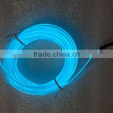 high brightness neon flat el wire 2.3mm 3m in blue color ON