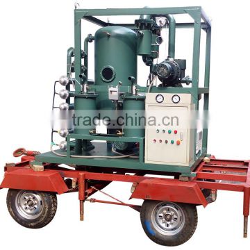 Moves easily and can be used both indoor and outdoor, Series ZYD-S trailer equipped open type vacuum insulating oil purifier