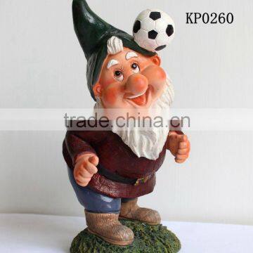 Funny little man figurine handmade Resin Garden Dwarf , resin craft sprots dwarf statues