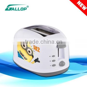 2016 Gallop Hot Sale Plastic cuteLogo Toaster 2 Slice LOGO toaster JX-T4228 China Supplier