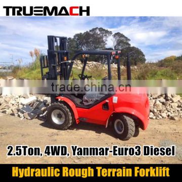 China 2.5Ton 4WD Automatic Rough Terrain Forklift