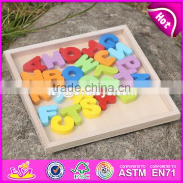 2017 New design toddlers educational wooden abc learning W14B072