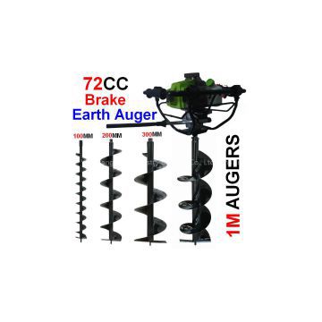 72cc brake earth auger/earth drill/post fence auger