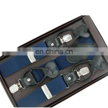 2017 yiwu longkang fashion high quality dual clips suspender colorful suspenders