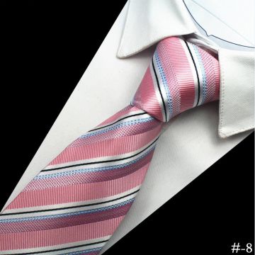 Double-brushed Shirt Collar Accessories Silk Woven Neckties Weave Silver