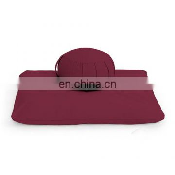 New design 100% cotton removable cover portable buckwheat filling meditation cushion with pocket