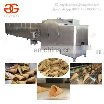 Hot Sale Full Automatic Ice Cream Snow Crisp Cone Baking Making Production Line Making Waffle Rolled Sugar Cone Machine Price