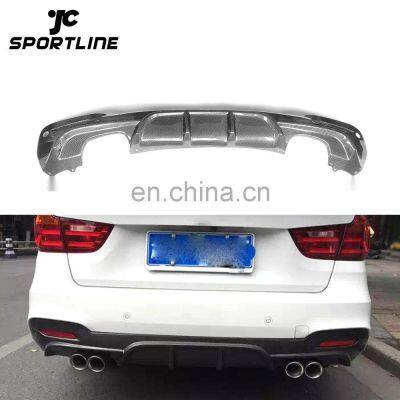 3 Series GT F34 Carbon Car Bumper Diffuser Quad for BMW 328i 330i 335i 340i GT M-Sport 14-18