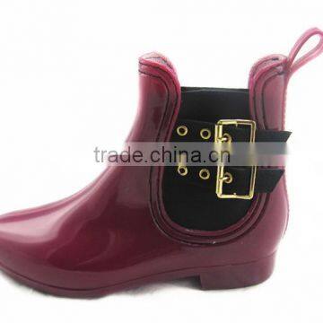 Fashion Women Waterproof Ankle Rain Boots