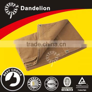 heavy duty waterproof uv resistant tear defiant Tan canvas tarps