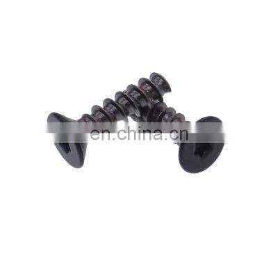 black PA2.6 screw pan head self tapping brass screws