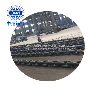 105mm Black Painted floating wind power platform  studless link anchor chain