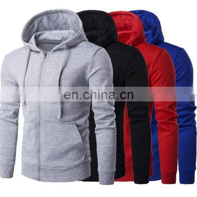 Custom spring and autumn long-sleeved hooded slim long-sleeved zipper cardigan spring and autumn sports men's jacket