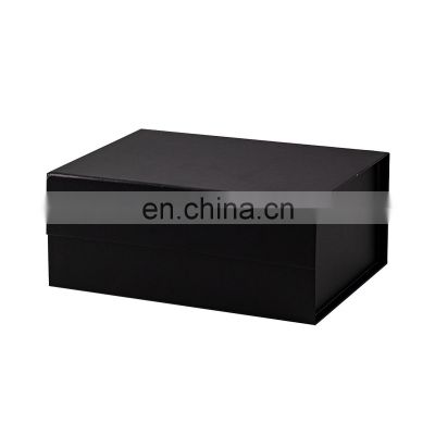 Luxury scratch resistance a5 deep black magnetic gift box packaging in bulk
