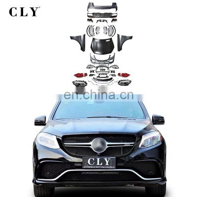 For Benz W166 ML upgard GLE63 AMG bodykit Cover fender headlight taillight for ML W166 old change to new GLE bodykit
