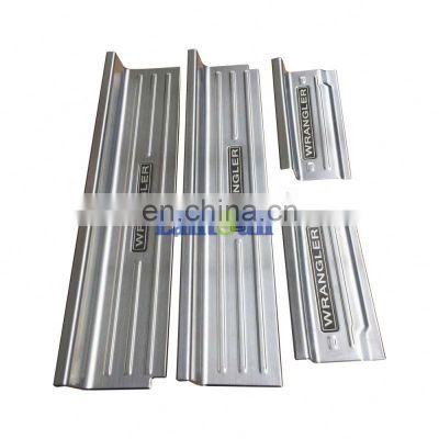 Lantsun For Jeep Silver Door sill scuff plate External threshold strips  Lantsun JL1040-S  High quality and low price