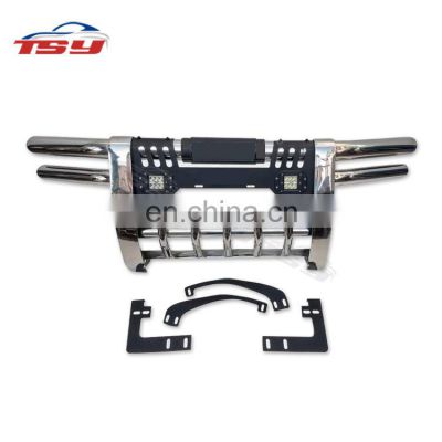 New style grille guard high quality steel front bumper guard for Hilux rocco 2020 with light