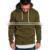 Olive Green Custom Design 3D Puff Printing Cotton Plain Pullover Men's Slim Fit Street Wear Hoodies & Sweatshirts