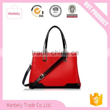 2016 new leather handbag Fashion lady hit the color shoulder bag Diagonal handbags