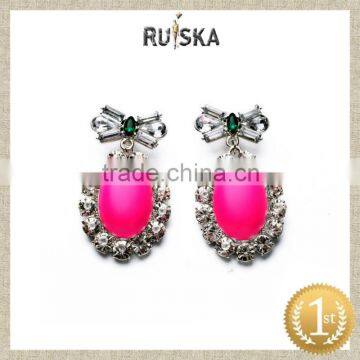 FASHION RHINESTONE EARRINGS,EGG EARRING