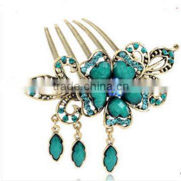 Unique Design Wholesale Resin Stones Alloy hairpin