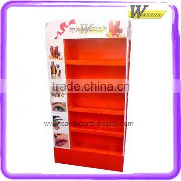 hot sale 5 tier good quality corruaged paper display stand for cosmetic