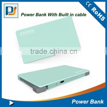 Portable Charger 4000mAh - Ultra-Slim Power Bank-Aluminum External Cell Phone Battery Charger, Credit Card Powerbank