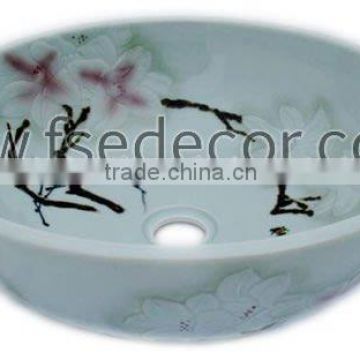 Eco-friendly Colourful Ceramic Bath Sinks