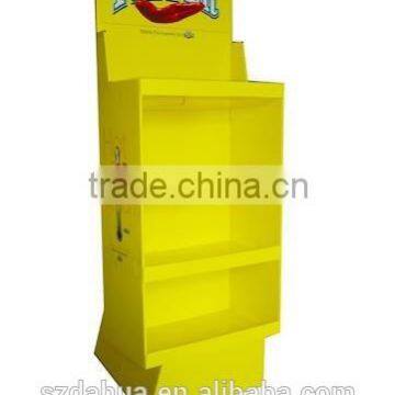 Promotional Cardboard 4 Tiers Display Rack for commodities