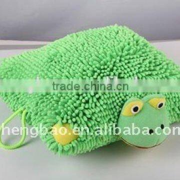 microfiber chenille animal head hand towel