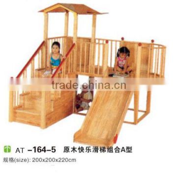 Home Install Wooden Slides for Family Use Made of Log                        
                                                Quality Choice